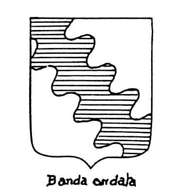 Bild des heraldischen Begriffs: Banda ondata